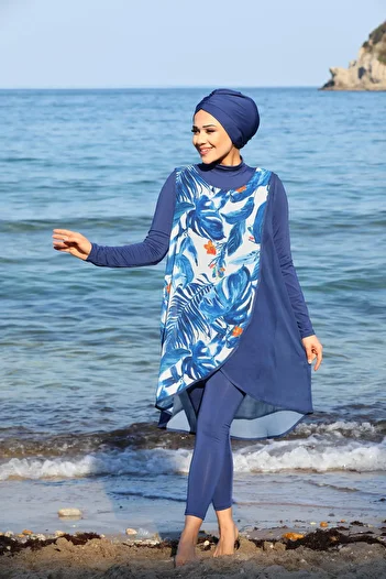 SEBOTEKS Tunic Pareo Plain Model Tights Closed Hijab Swimsuit 3390