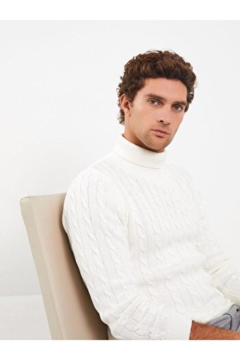 LC Waikiki SOUTHBLUE Turtleneck Long Sleeve Men's Knitwear Sweater