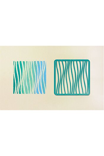CosmosCraft Wave Pattern Wall Paint Mold.Plastic,14 cm