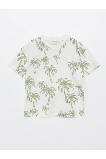 LC Waikiki Printed Short Sleeve Crew Neck T-Shirt for Baby Boy