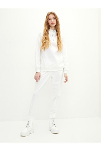 LC Waikiki Women's Jogger Sweatpants - Elastic Waist and Straight Pocket Detail