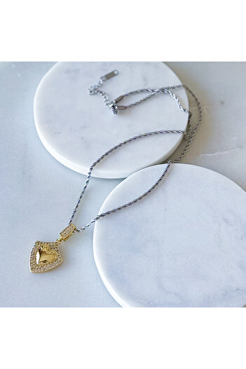 CHARMLUCKY Steel Mix Color Necklace