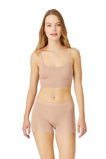 Cottonhill Γυναικεία μπόξερ χωρίς ραφή Basic Καφέ Basic Laser Cut