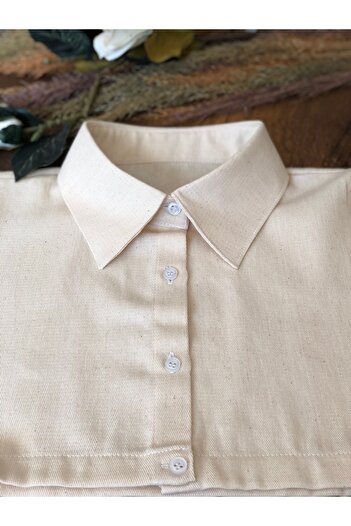 mirach 100% Linen Polo Collar Sleeveless Half Shirt |   Elastic Flexible Crop Shirt Vest Neck Collar