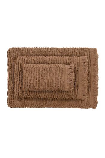 Green Black by Ecocotton Anisa Коричневий 100% бавовна жакардовий 3-предметний набір рушників для хамаму