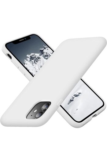 HyperAge iPhone 11 Launch Case with Velvet Inside Removable Soft Silicone Cover White