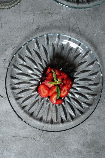 Vienev 30 Cm Glass Round Serving Plate - 1 Piece