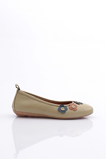 DGN Scorpion Patterned Women's Ballerinas - Genuine Leather 31632110