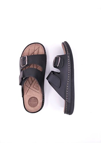 Apella Lord Velcro Black Slippers