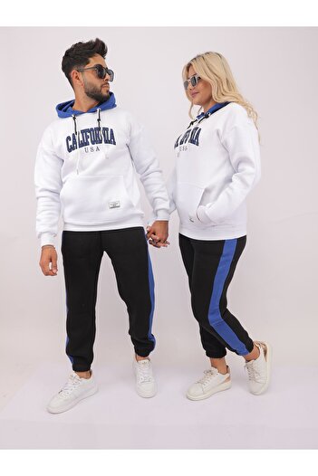 CLASSY.MODA Σετ αθλητικής φόρμας - So Model - Top-bottom - Κέντημα - Hoodie - 3 Thread Raster - Ποιότητα