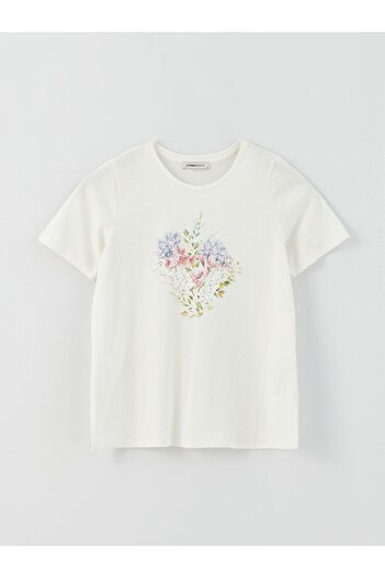 LC Waikiki Women's - Crew Neck Printed Short Sleeve T-Shirt
