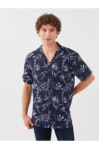 LC Waikiki LCW Чоловіча сорочка - Casual Regular Fit, короткий рукав, з візерунком