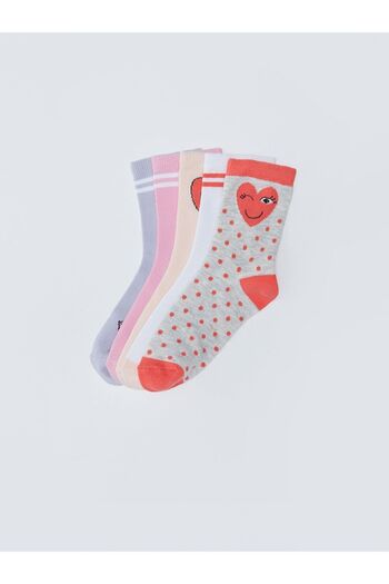 LC Waikiki Girl's Patterned Socks - Pack of 5