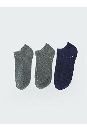 LC Waikiki Patterned Men's Booties Socks 3-Piece
