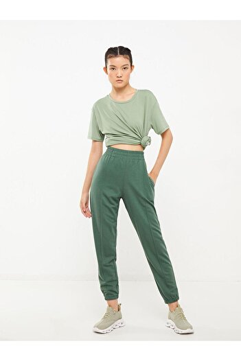 LC Waikiki LCW Active Women's Elastic Waist Plain Jogger Sweatpants