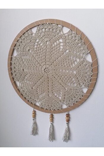 afralya home Mandala Dantel Bohem Duvar Süsü, Dantelli Duvar Dekorasyonu, Iskandinav Dekor, Modern Dantel Süs