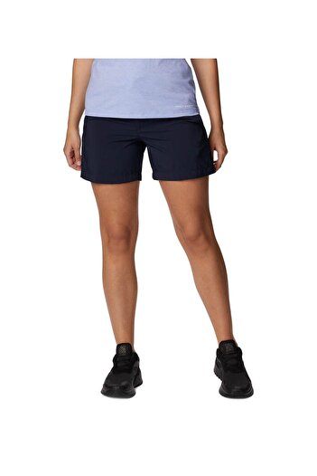 Columbia Navy Blue Plain Model Women's Shorts - Normal Waist, Woven Fabric2037201-472