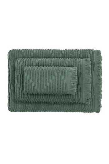 Green Black n Anisa Yeşil 100% бавовна жакардова 3-комплектний набір рушників для лазні