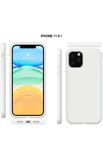 HyperAge iPhone 11 Launch Case with Velvet Inside Removable Soft Silicone Cover White