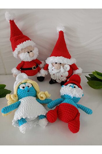 Penguen EĞLENCELİ EL ÖRGÜSÜ OYUNCAKLAR (ŞİRİNE, ŞİRİNBABA, NOEL BABA, CÜCE)