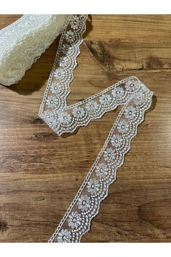 efem gipür Wrapped Daisy Guipure Lace Tape 8.50 mt Ball Price