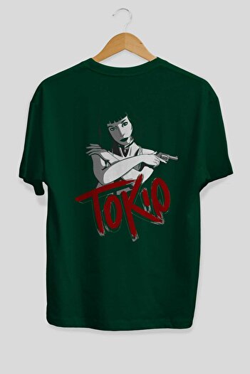 Ankhises La Casa De Papel (10) Σμαραγδένιο Πράσινο Μπλουζάκι Oversize - Crew Neck, Ανδρικά Γυναικεία