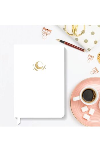 AKILLICA Notebook Hard Cover Dotted Notebook 13,5x20 Cm Hardcover Notebook White