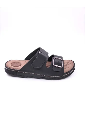 Apella Lord Velcro Black Slippers