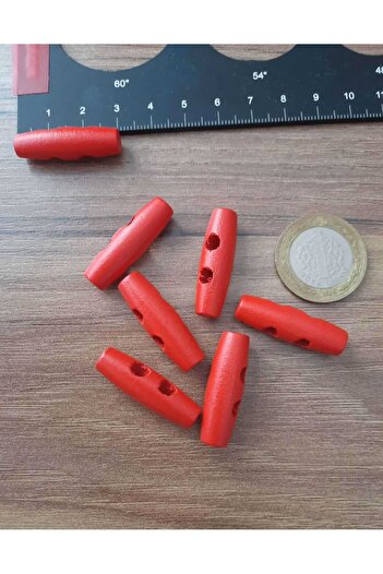 Beyna 3 CM Red Natural Wooden Shepherd - 1 Pack 12 Pieces