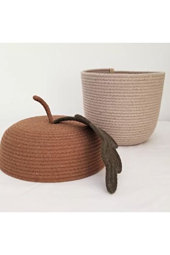 afralya home Acorn Figured Cord String Basket, Acorn Storage Box