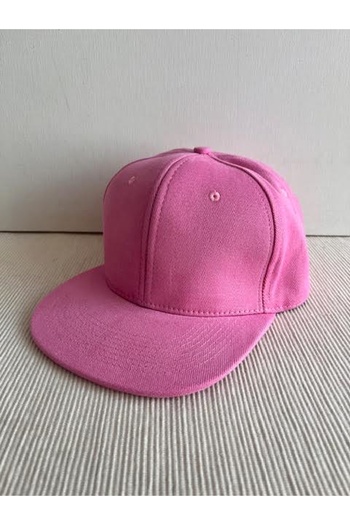 CosmoOutlet Unisex Pink Hip Hop Cap - Solid Color, Adjustable from the Back