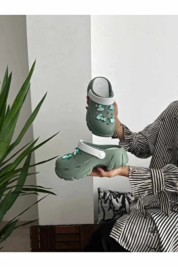 Behtah Kundura Σετ 8 τεμαχίων χιαστί διακοσμημένες ορθοπεδικές παντόφλες με χοντρή ψηλή σόλα - Nurse Doctor Coast
