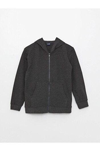 LC Waikiki Boy's Hooded Zippered Long Sleeve Sweatshirt - LCW Kids