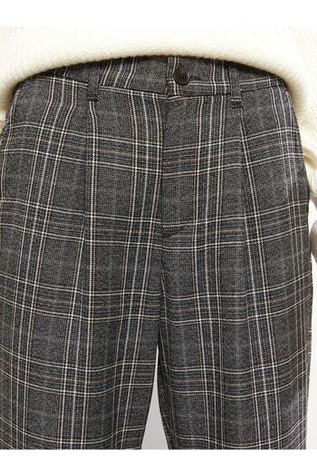 LC Waikiki LCW Casual Standart Fit Ekose Kadın Pantolon