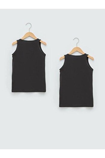 LC Waikiki Crew Neck Basic Cotton Boys Undershirt 2-Piece (W1)
