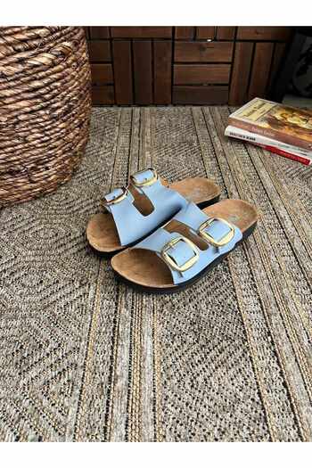 Behtah Kundura New Season Women's Slippers - Wide, Double Buckle, Lightweight and Stylish Casual Guest Home
