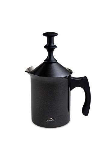 Jumbo Timeless Venti Black Steel Milk Frother 400 ml