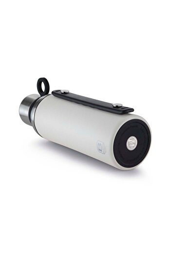 BUGATTI Termo Taşıma Kulplu Paslanmaz Çelik Mat Beyaz Termos 1500Ml