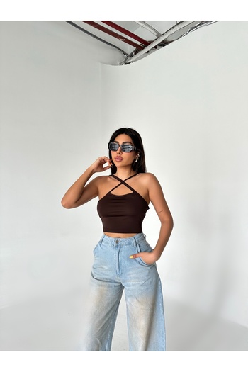 KİM Kİ O Crop Top - Cross Strap