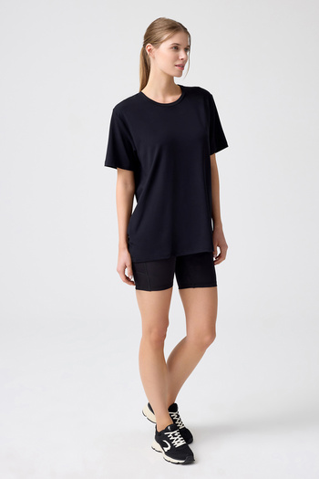 Los Ojos Melodi Black Oversize Boyfriend T-Shirt