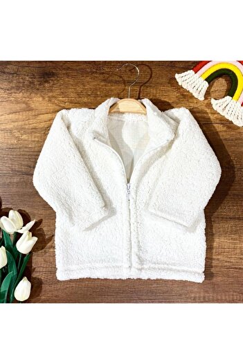 PATSAN Peluş Polar Çocuk Bebek Fermuarlı Hırka Dik Yaka