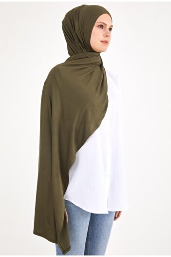 Differenza Combed Cotton Shawl Dark Khaki