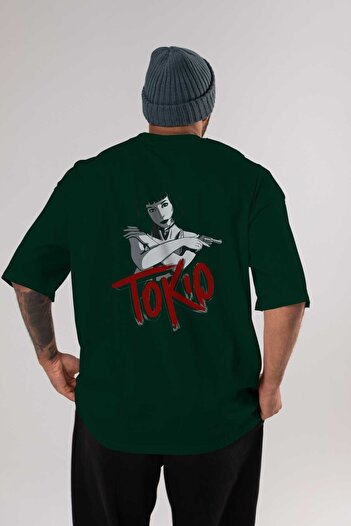 Ankhises La Casa De Papel (10) Σμαραγδένιο Πράσινο Μπλουζάκι Oversize - Crew Neck, Ανδρικά Γυναικεία