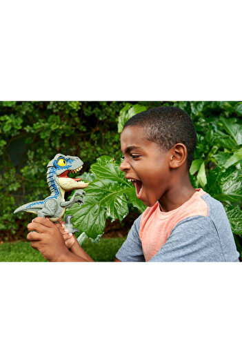 JURASSIC WORLD Mattel Jurassic World Mega Kükreme - Blue Figürü, Sesli ve esnek çeneli oyuncak dinozor HVB44