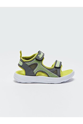 LC Waikiki Double Striped Printed Boys' Sandals