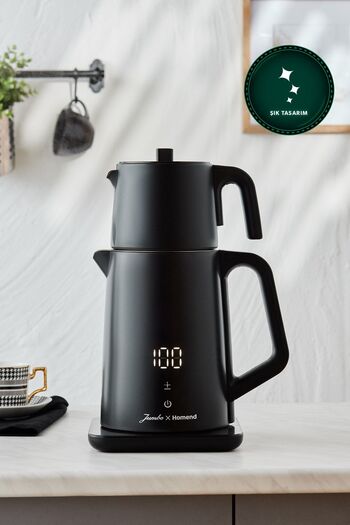 Jumbo X Homend Royaltea Cooltouch 1792h Black Double Walled Stainless Steel Tea Machine With Wifi Control