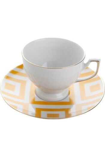 Porland Morocco Desen3 Yellow Saucer Teacup 170cc