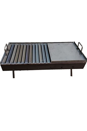 İklim 35x70 Tavalı Ve Oluklu Izgaralı Katlanır Mangal