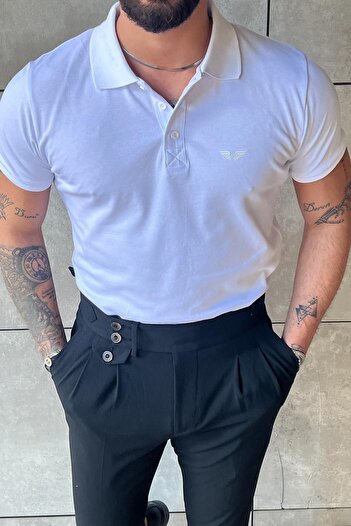 CONSTRAİN Μπλουζάκι Polo SlimFit - Μίνιμαλ Εκτύπωση