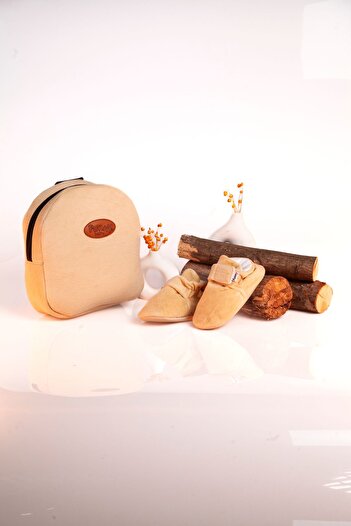 Funny Baby Velvet Bag and Booties Set - Children's Combination
